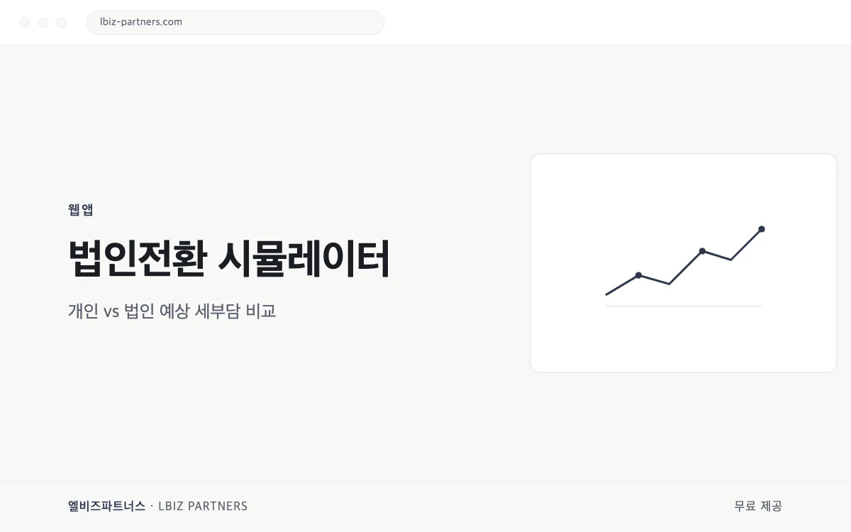 법인전환 시뮬레이터 미리보기