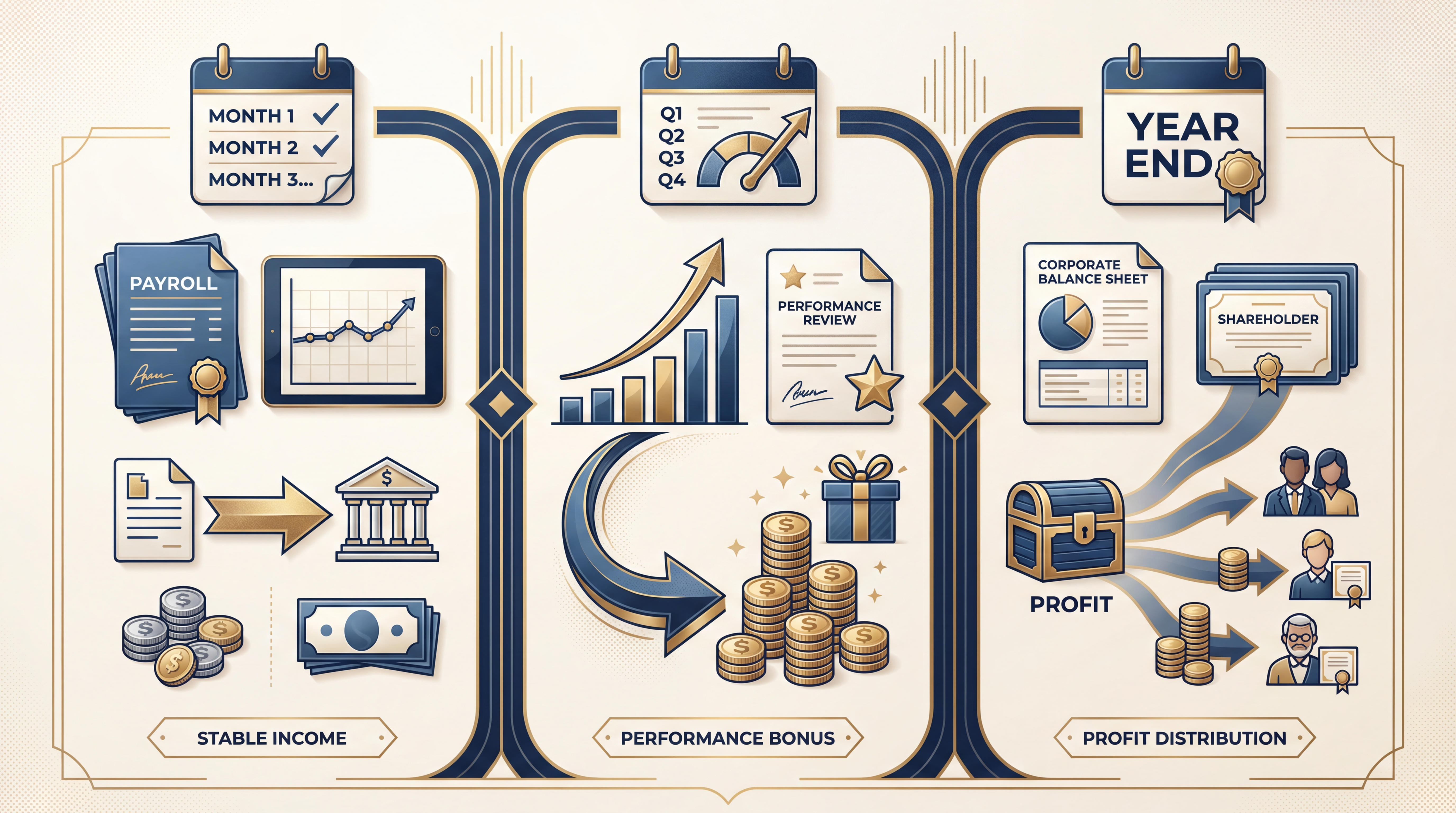 대표 급여·상여·배당 비교 인포그래픽