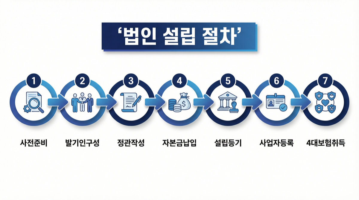 법인 설립 절차 흐름도